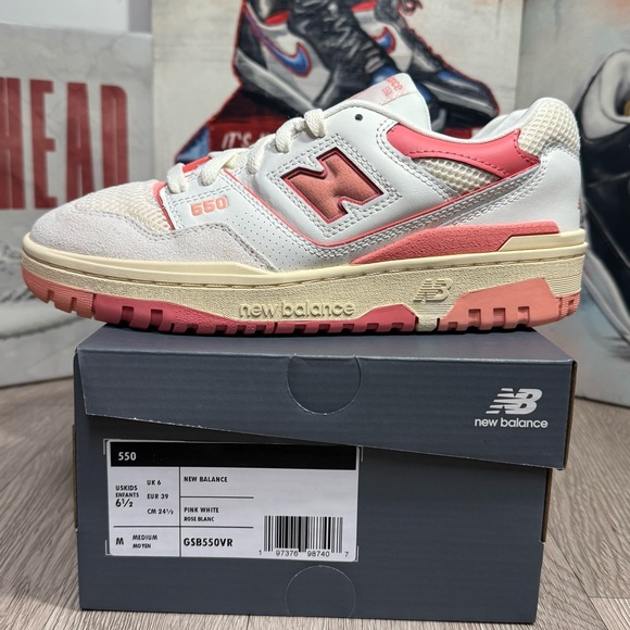 New Balance 550 Desert Pink Sea Salt Shoes GS
5.5Y/7W, 6Y/7.5W, 6.5Y/8W, 7Y/8.5W - Picture 2 of 13